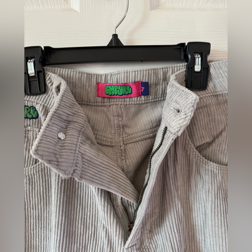 Empyre Tori 90s Light Grey Corduroy Skate Pants Size 7 - Picture 6 of 8